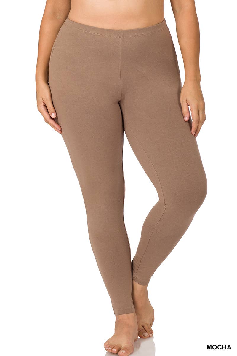PLUS SIZE BETTER COTTON FULL LENGTH LEGGINGS - Passion of Essence Boutique