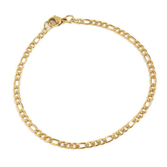 18K Gold Figaro Chain Bracelet / Anklet