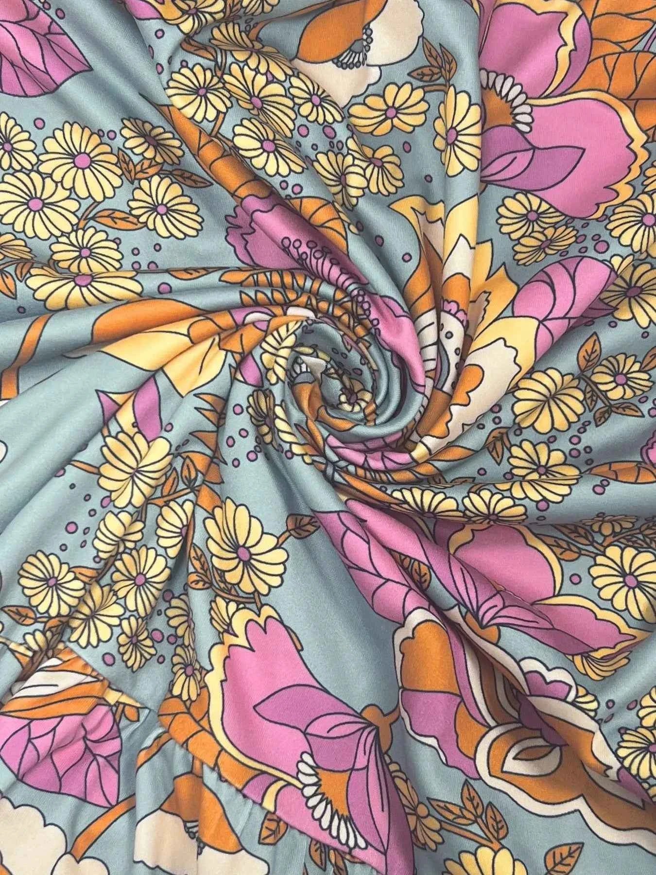 Printed V-Neck Tiered Dress