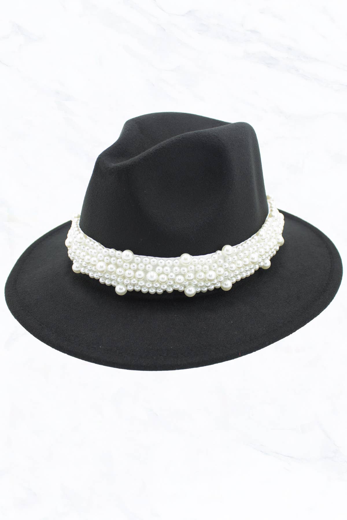 New Style Fashion Fedora Jazz Hat with Wide Pearl Belt