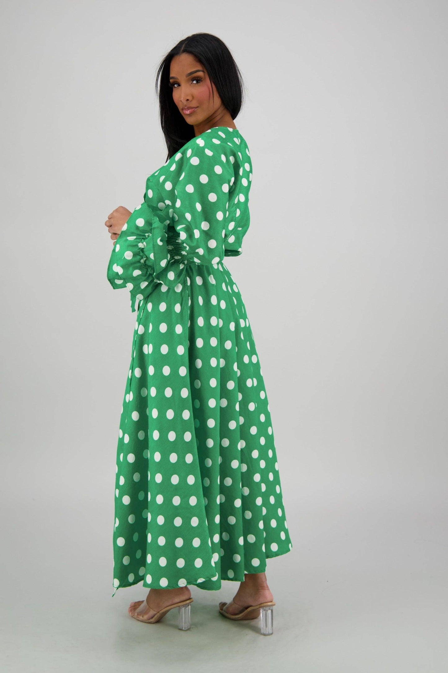 Polka Dot Wrap Dress (3 Colors) 241624-B090