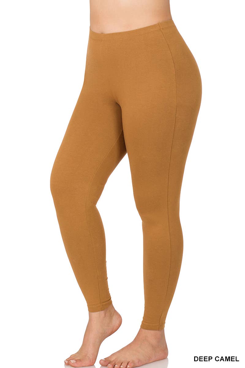 PLUS SIZE BETTER COTTON FULL LENGTH LEGGINGS - Passion of Essence Boutique