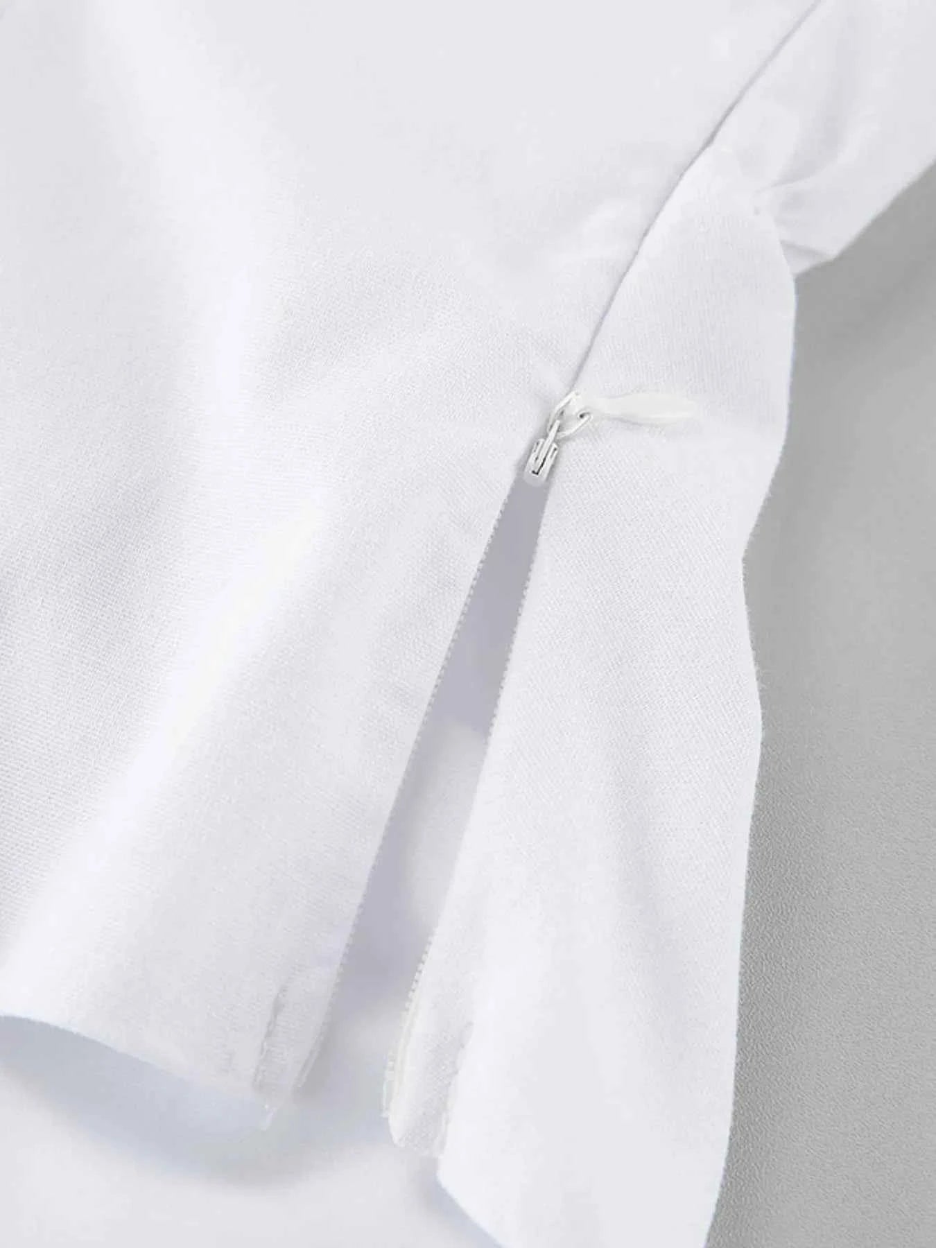 Ruffled V-Neck Maxi Dress