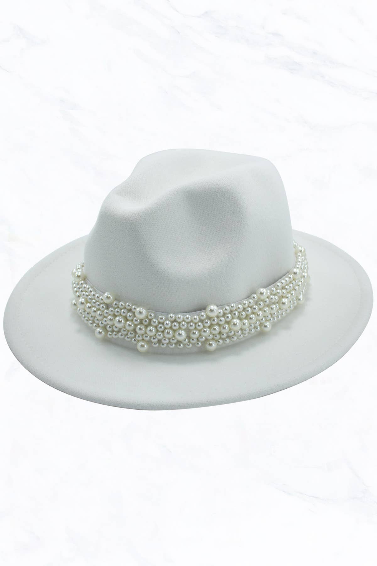 New Style Fashion Fedora Jazz Hat with Wide Pearl Belt