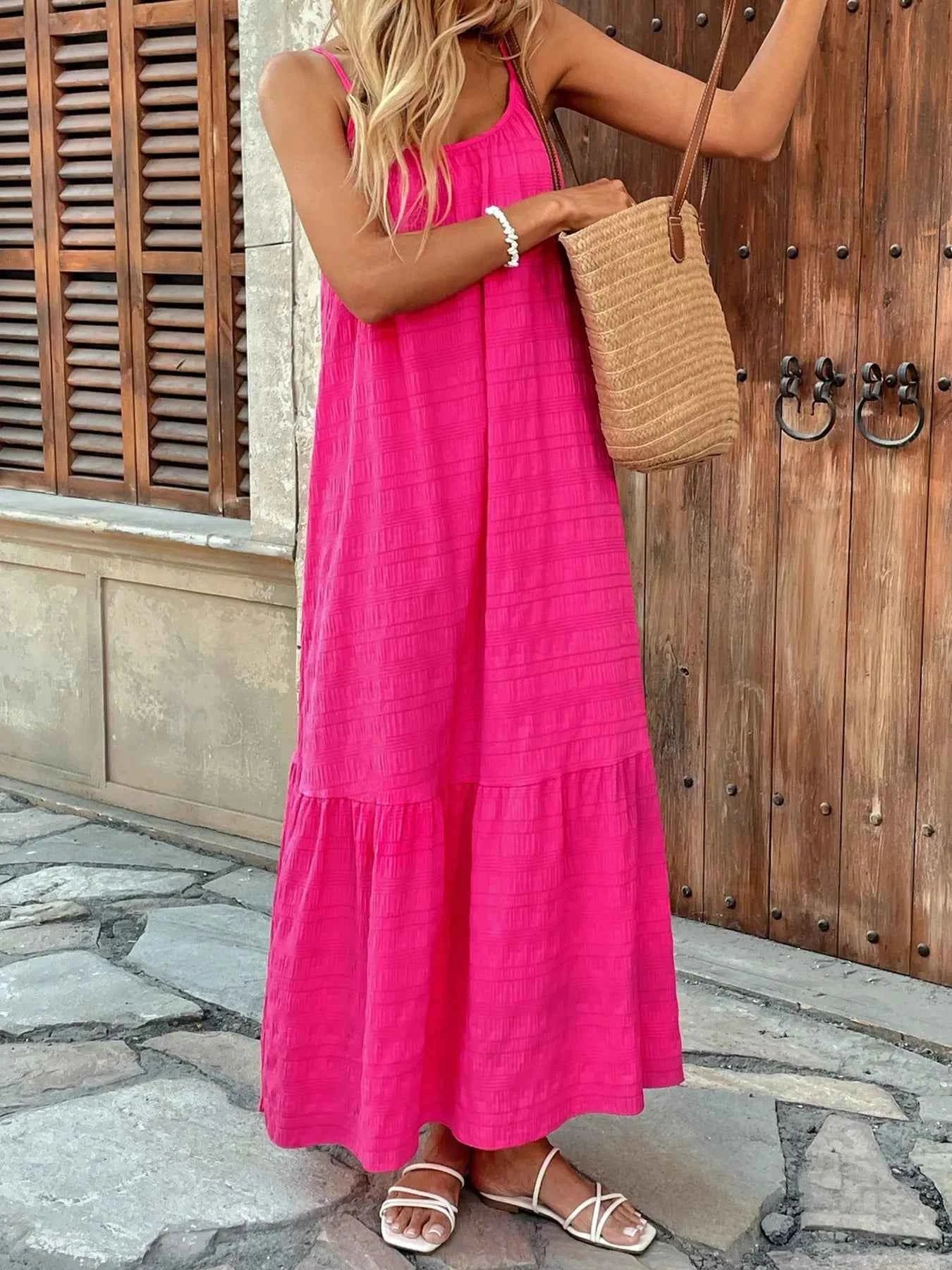 Scoop Neck Cami Maxi Dress