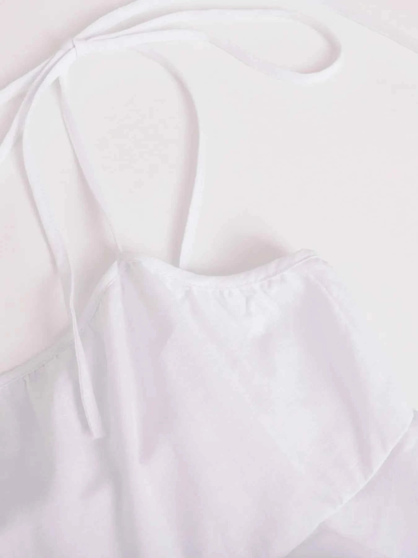 Ruffle Layered Tie Shoulder Cami Dress