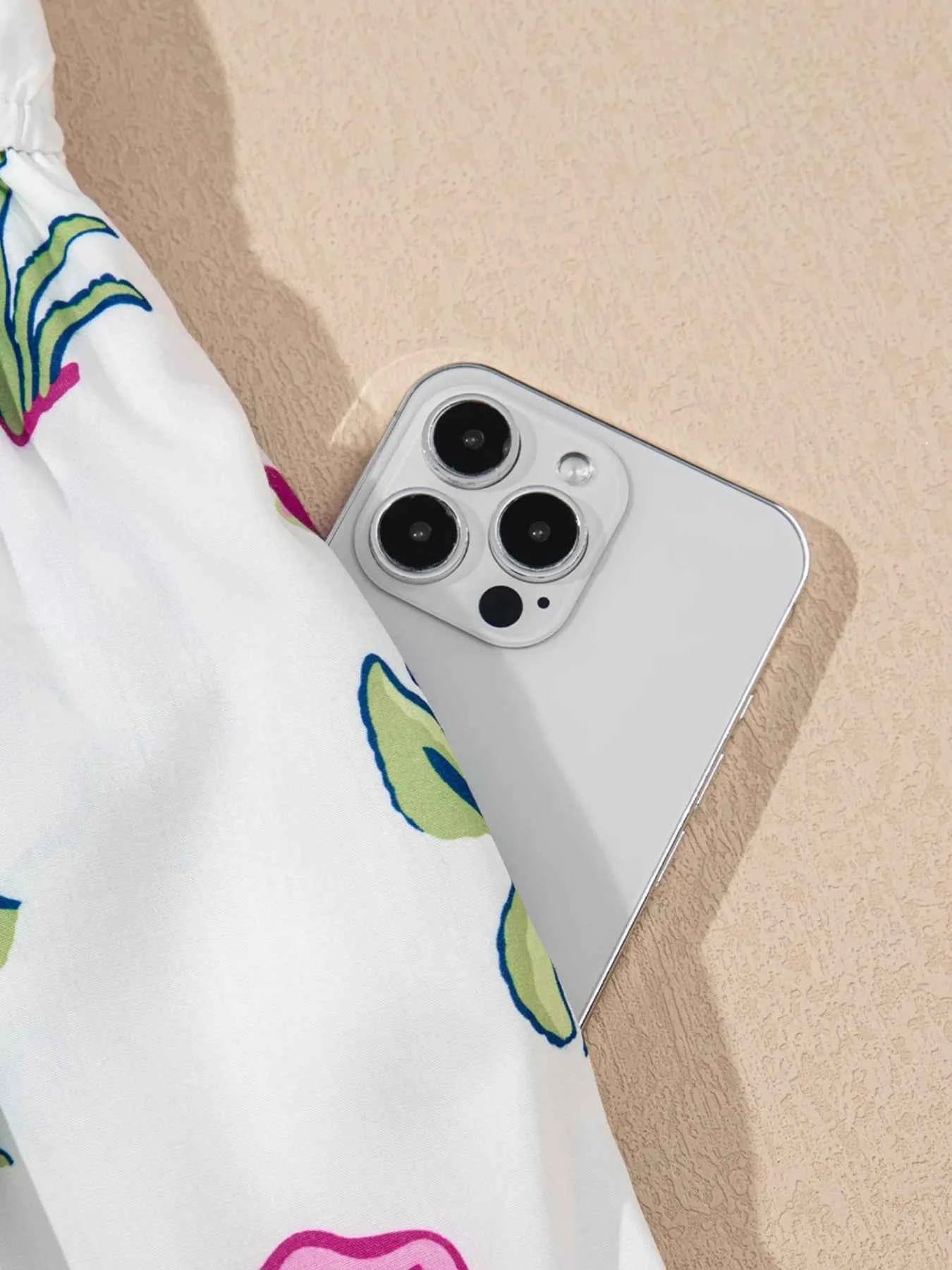 Printed Short Sleeve Midi Dress with Pockets