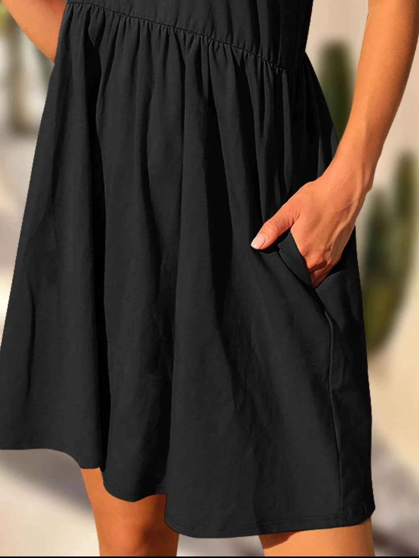 Tie-Shoulder Flowy Tank Dress