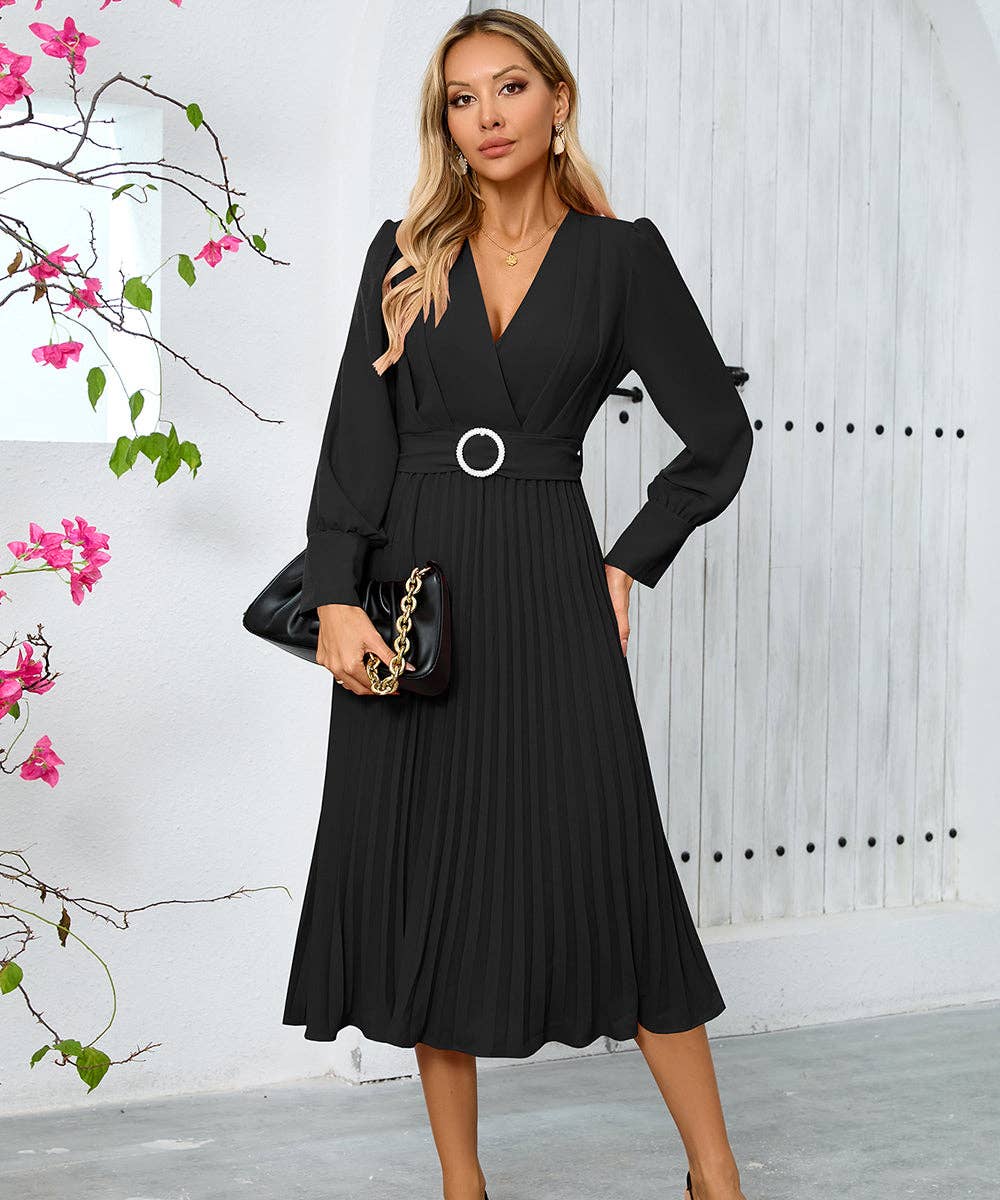 V-Neck Long Sleeve Dress for Every Occasion