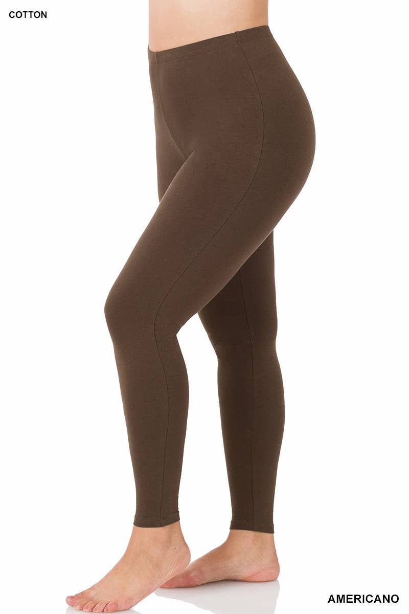 PLUS SIZE BETTER COTTON FULL LENGTH LEGGINGS - Passion of Essence Boutique