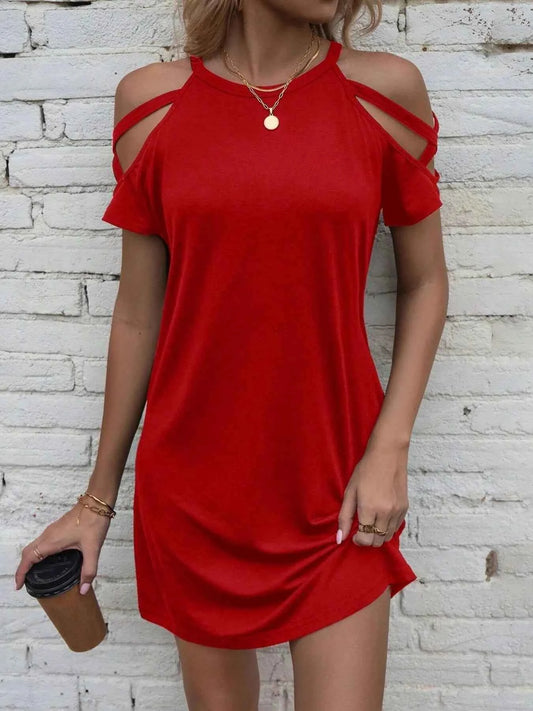 Cold Shoulder Mini Dress