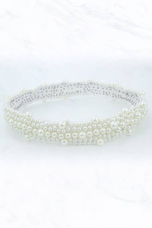 Big Brim Peach Heart Top Jazz Hat with Pearl Belt