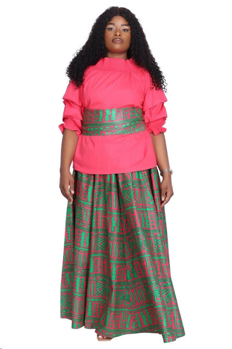 Off-Shoulder Ruffle Sleeve Blouse AT-2466