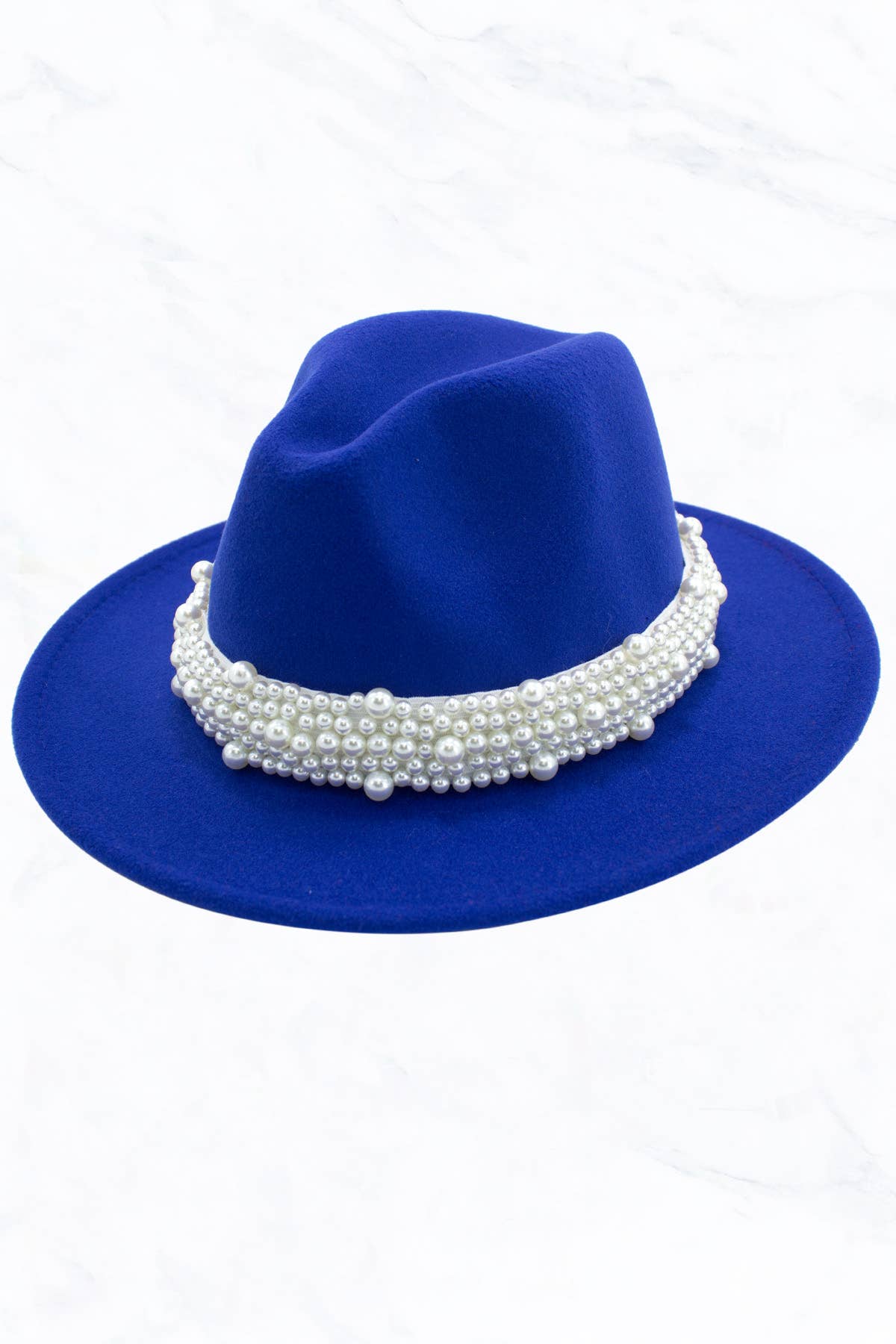 New Style Fashion Fedora Jazz Hat with Wide Pearl Belt