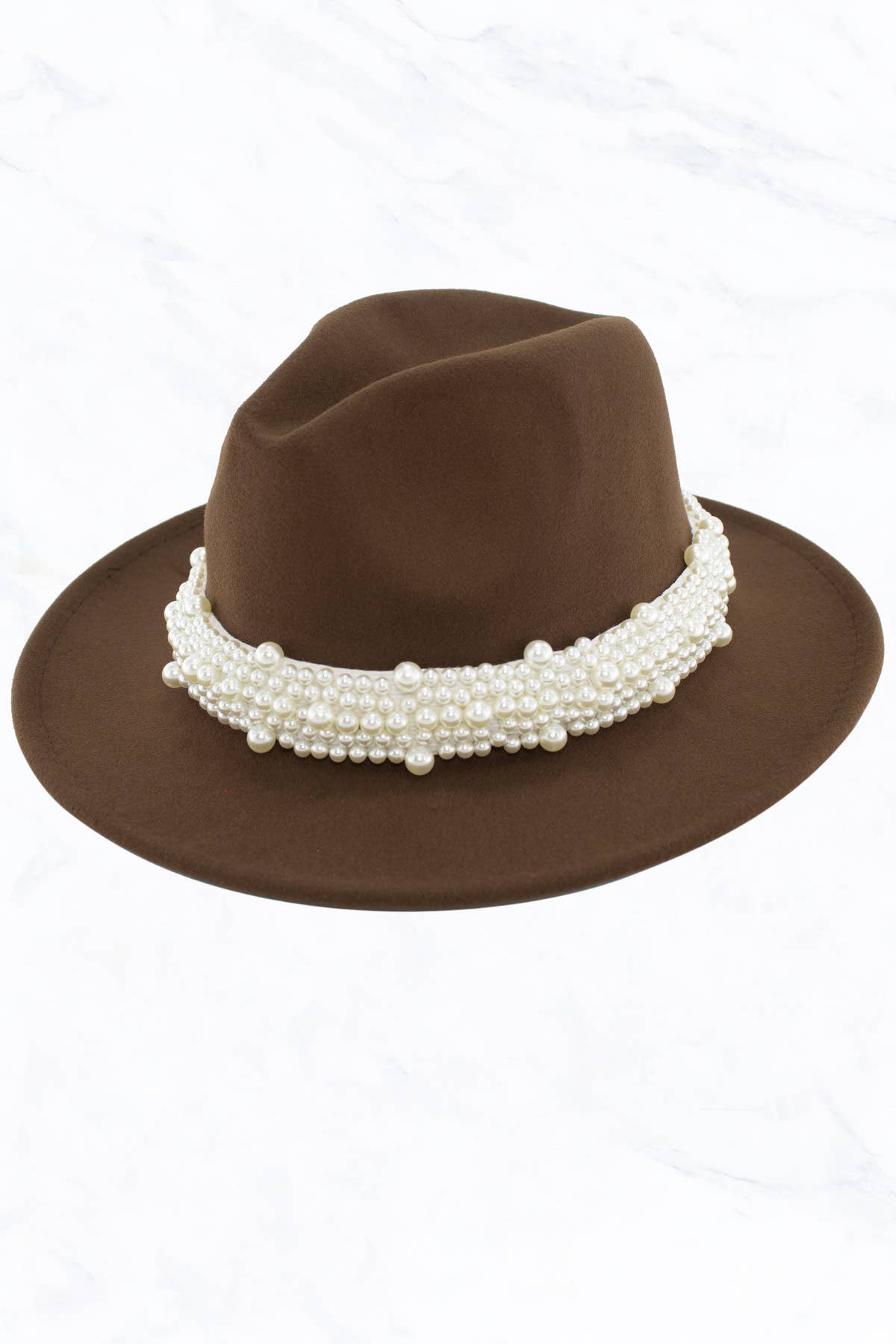 New Style Fashion Fedora Jazz Hat with Wide Pearl Belt