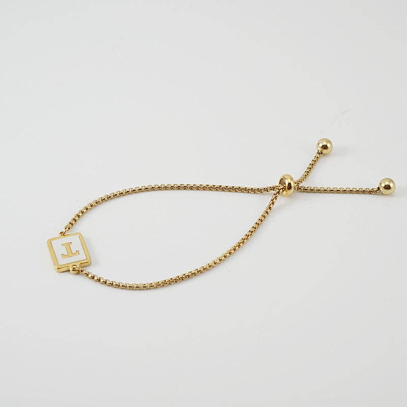 Gold-plated Shell Stainless Steel Initial Bracelets