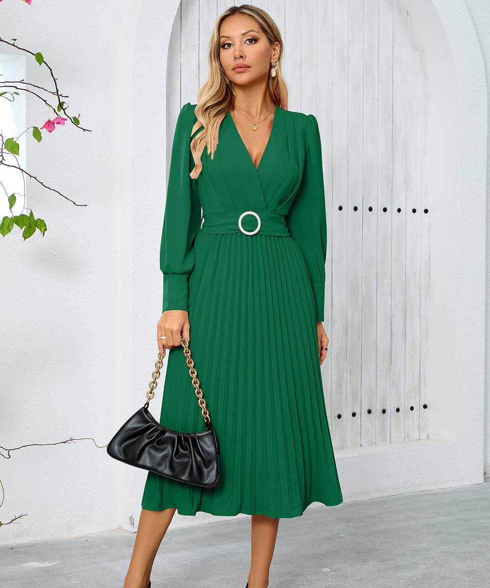 V-Neck Long Sleeve Dress for Every Occasion