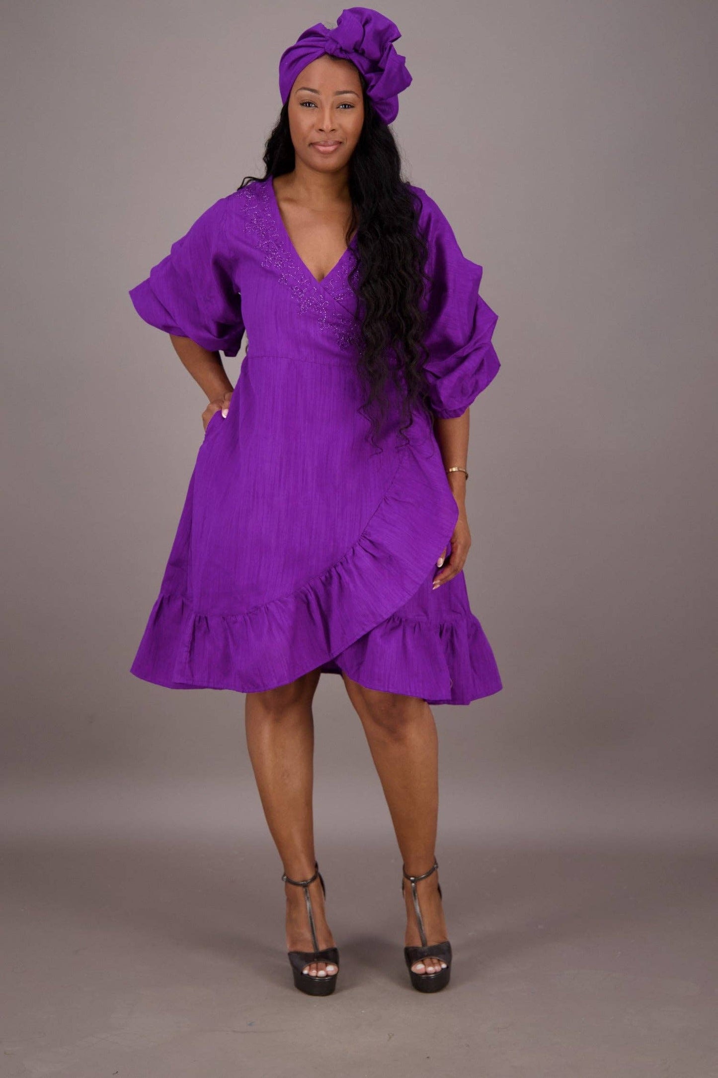 Empress Ruffle Wrap Dress AD-25079