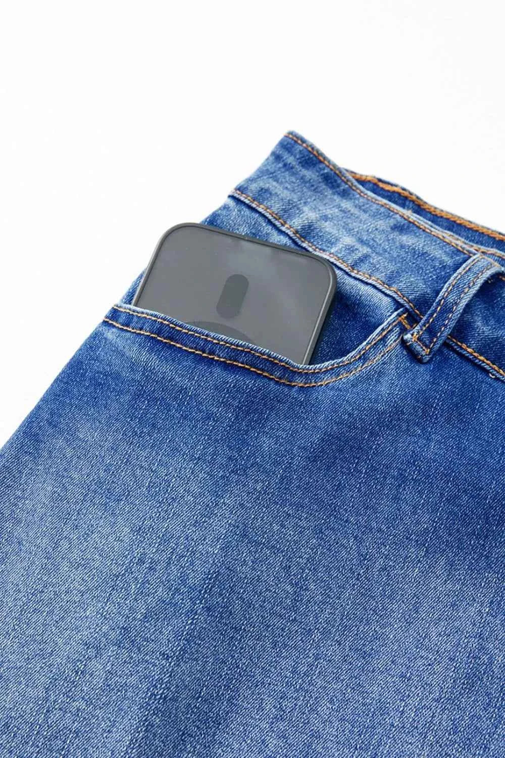 Wrapped Crossed Waist Denim Mini Skirt