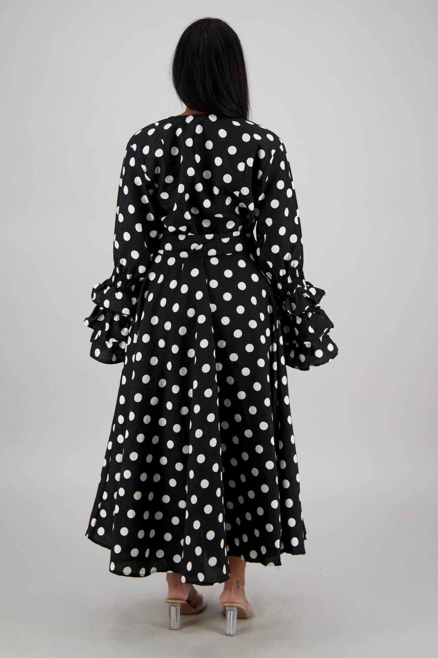 Polka Dot Wrap Dress (3 Colors) 241624-B090