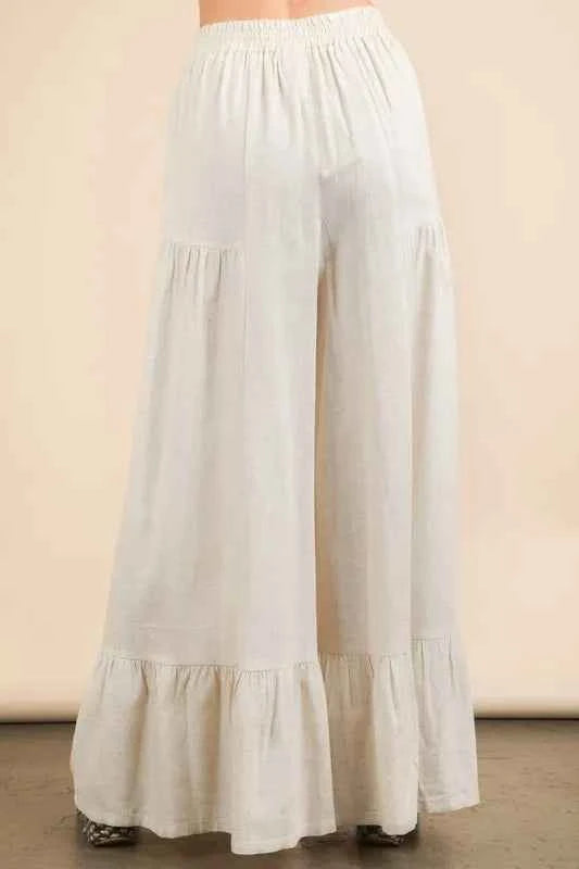 VERY J Palazzo Elastic Waist Comfy Pants