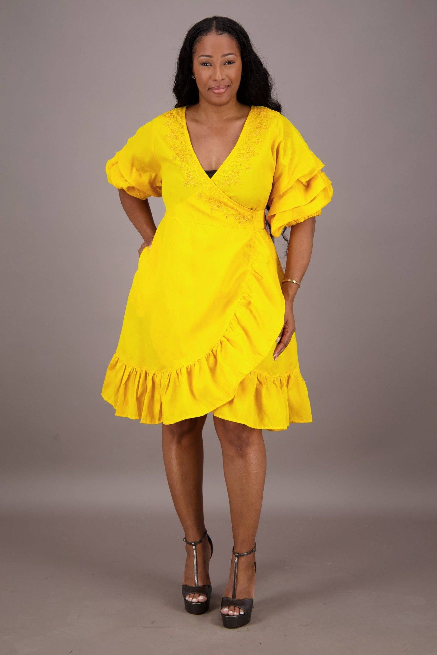Empress Ruffle Wrap Dress AD-25079