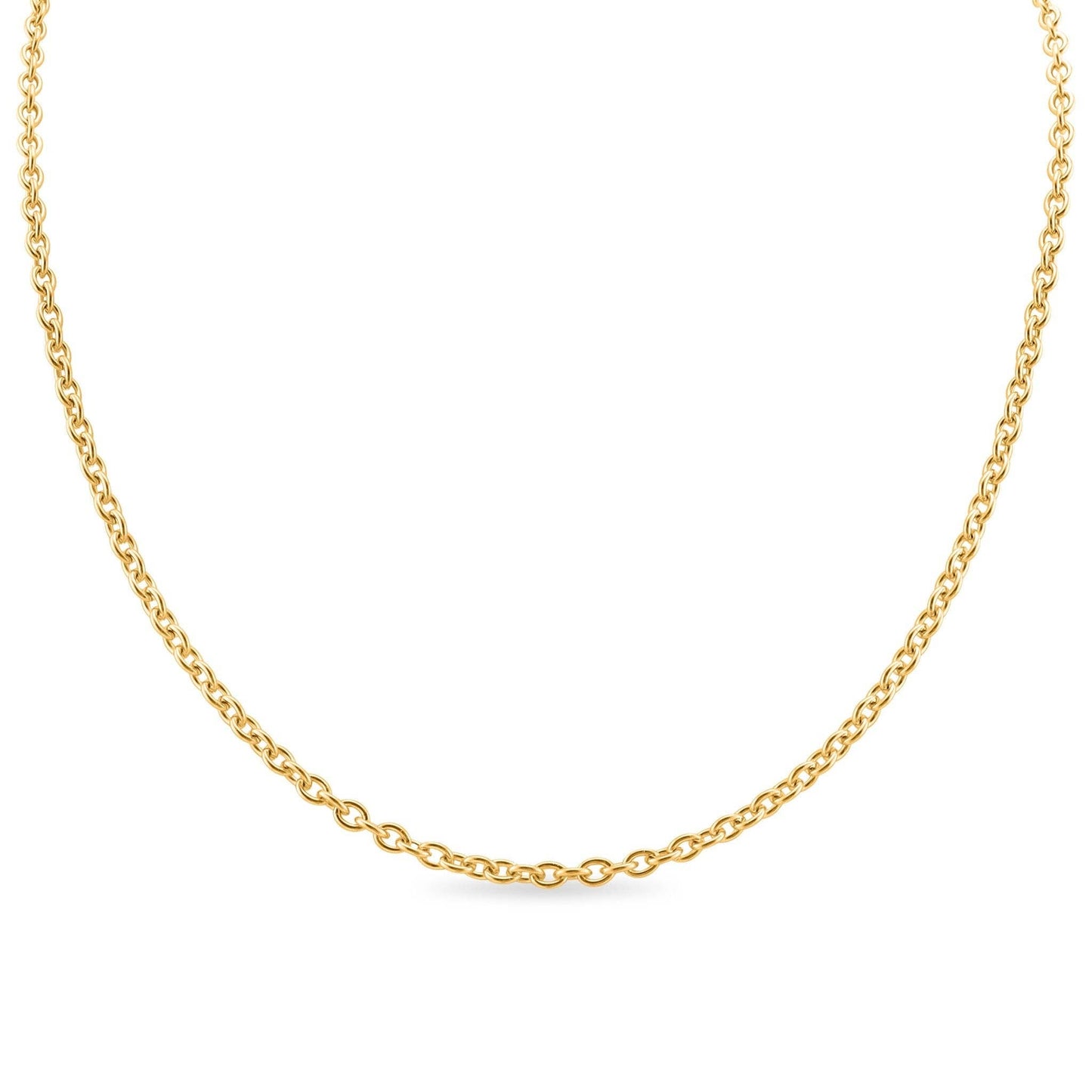 Gold 16" Stainless Steel Loop Chain Necklace