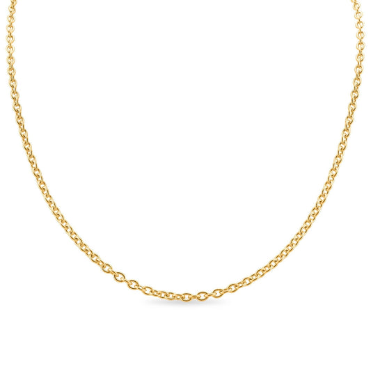 Gold 16" Stainless Steel Loop Chain Necklace
