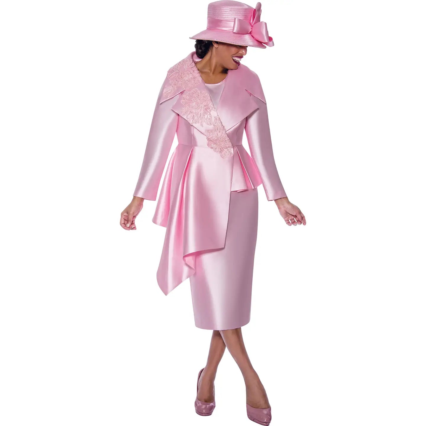Pink 3 PC Skirt Suit By Gmi G10083