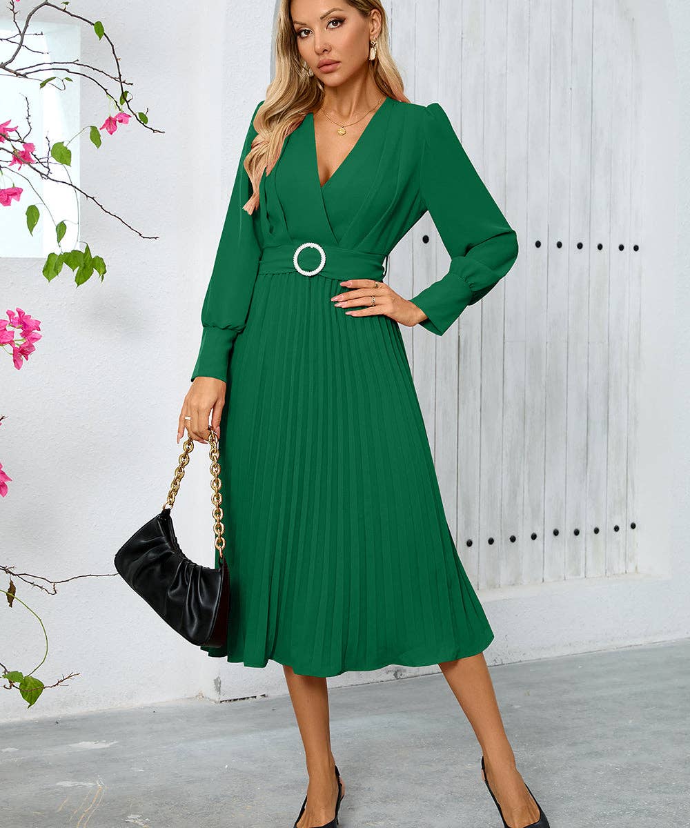 V-Neck Long Sleeve Dress for Every Occasion