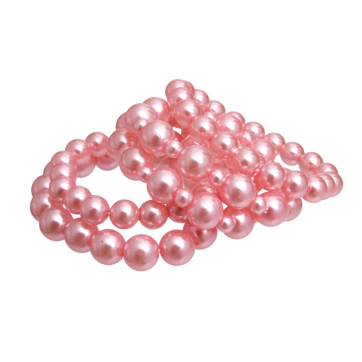 Women's Light Pink Pearl Bracelet Set – AKA Inspired