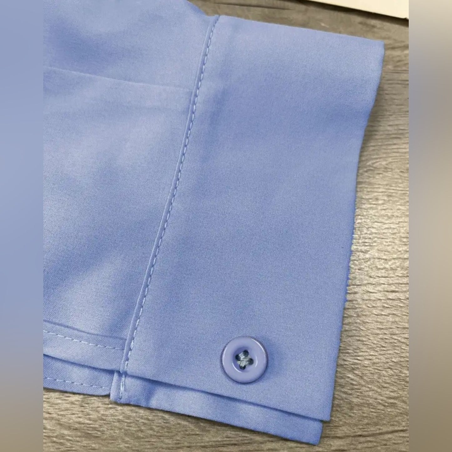 Soft Blue Chic Solid Button-Down Asymmetrical Shirt