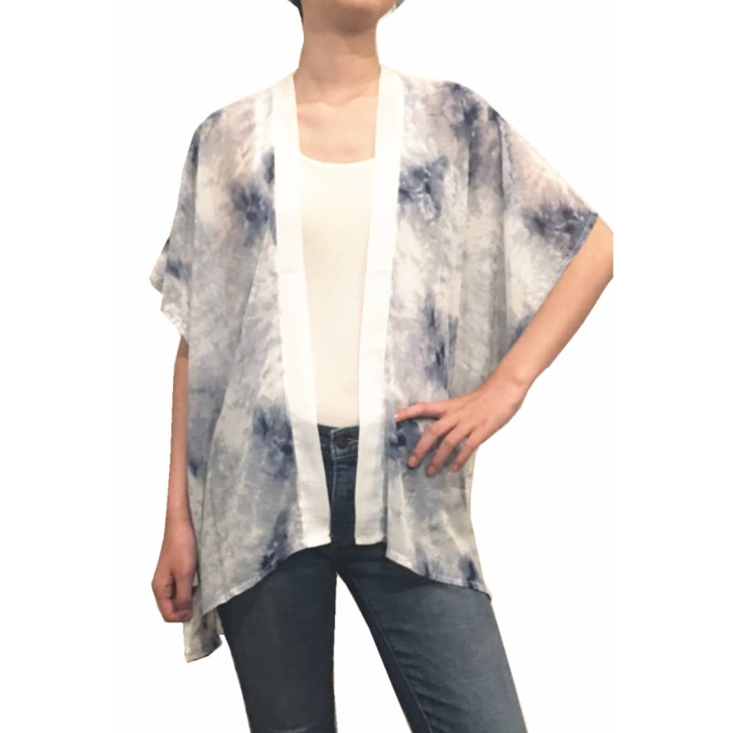 TIE DYE KIMONO GREY