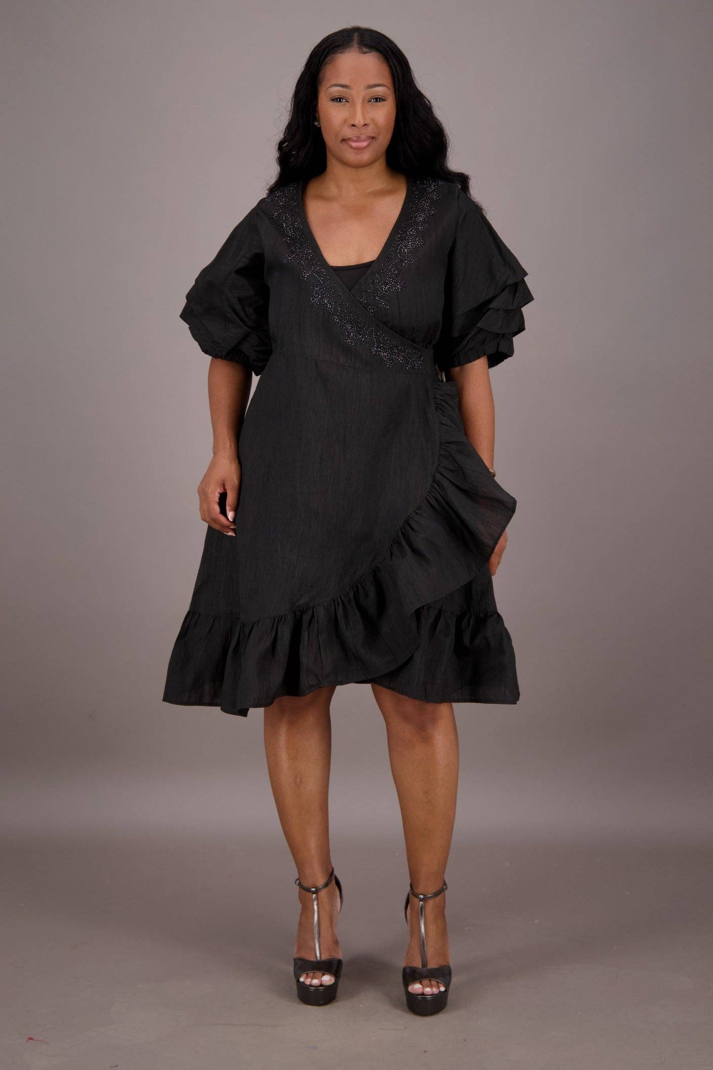 Empress Ruffle Wrap Dress AD-25079