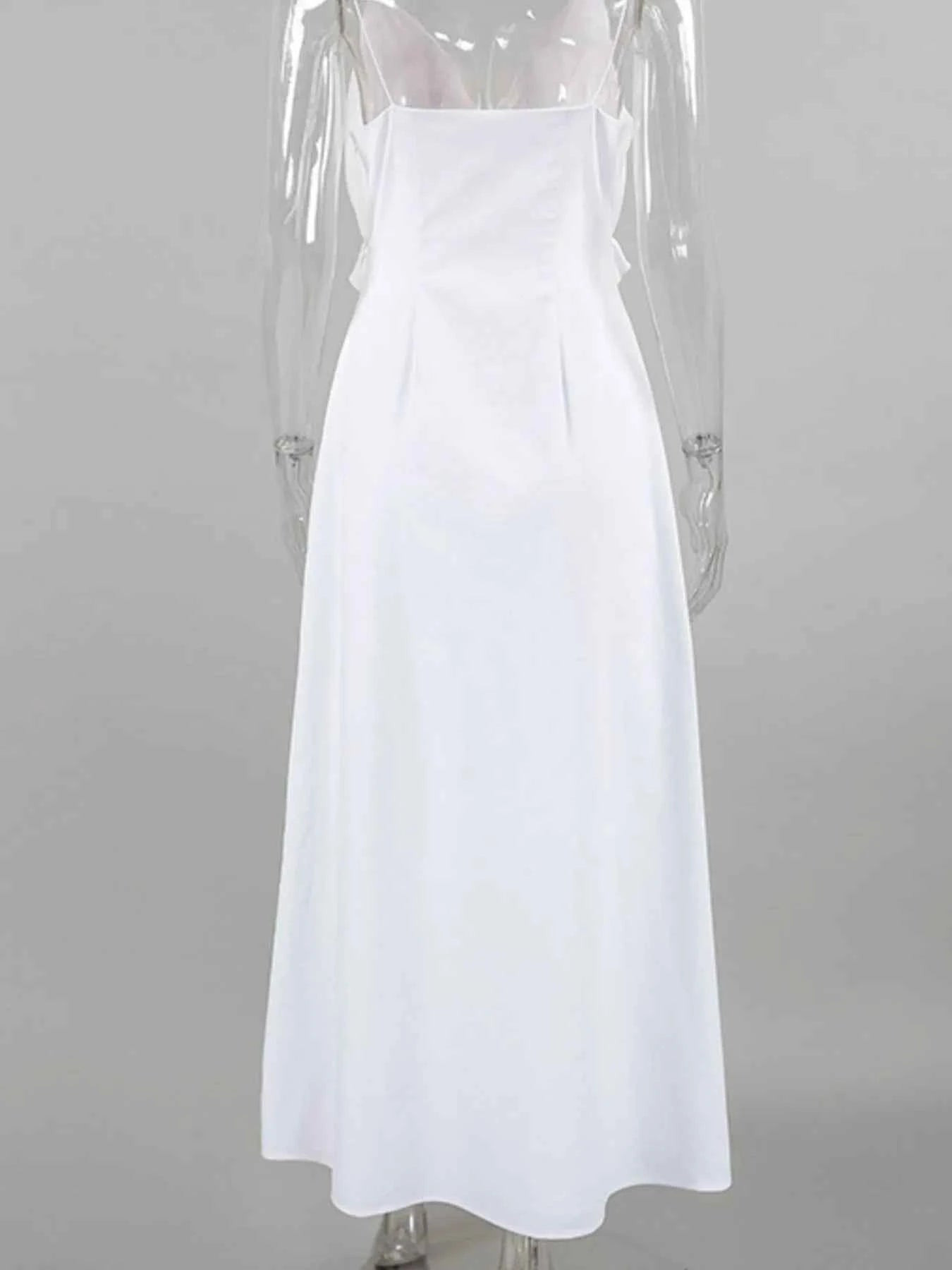 Ruffled V-Neck Maxi Dress