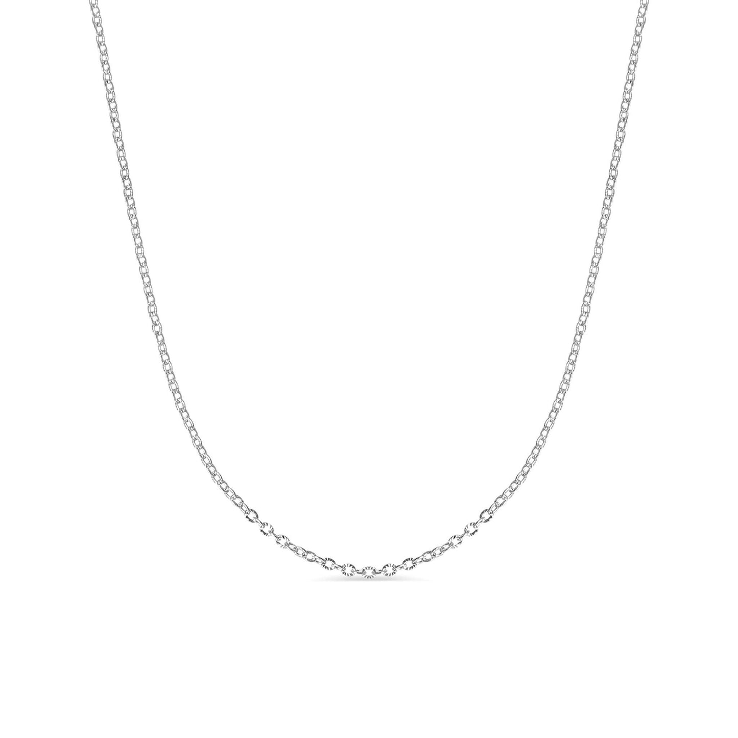 Stainless Steel Crimped Oval Chain Necklace