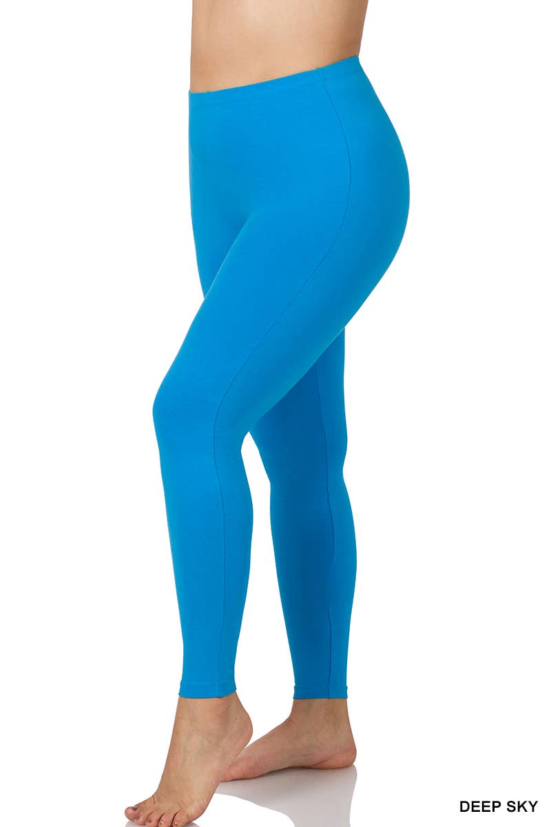 PLUS SIZE BETTER COTTON FULL LENGTH LEGGINGS - Passion of Essence Boutique