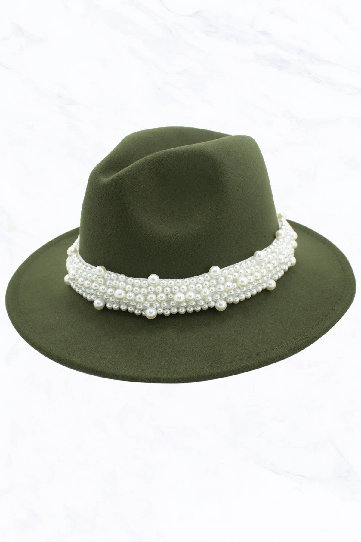 New Style Fashion Fedora Jazz Hat with Wide Pearl Belt