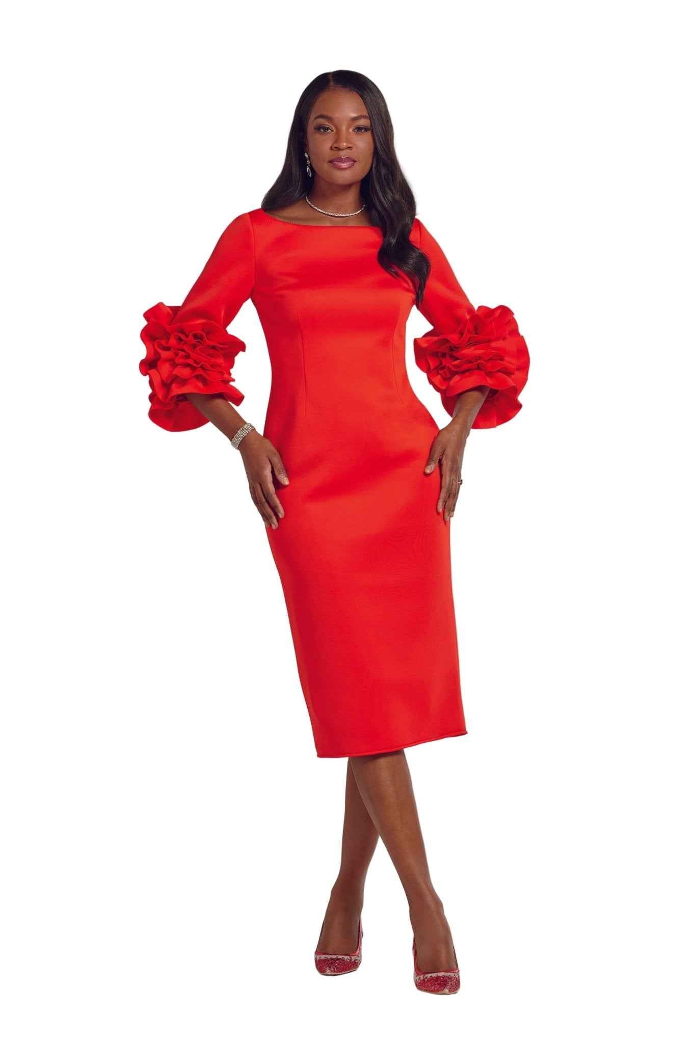 Ruffled Roses Dress by EY Boutique