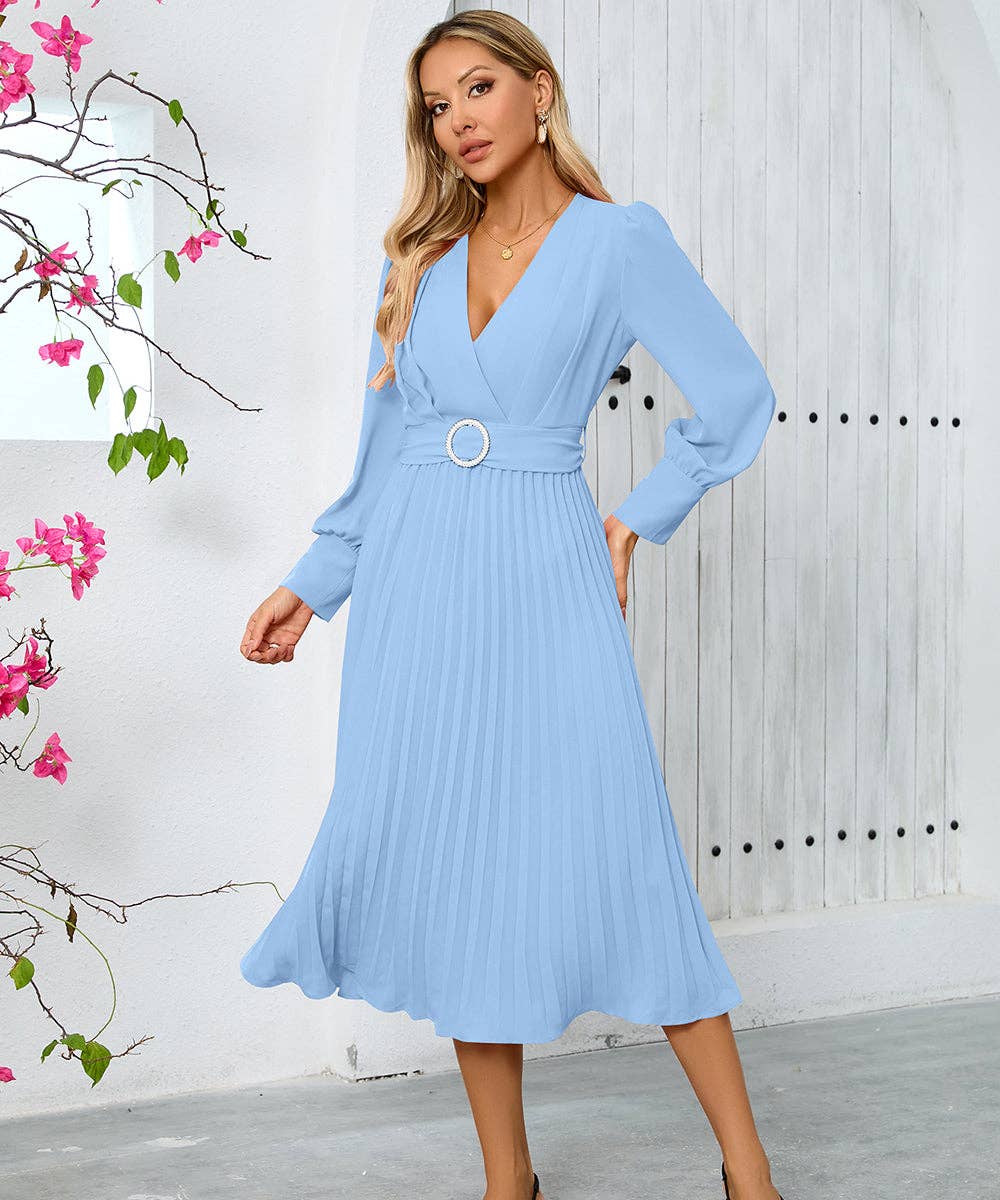 V-Neck Long Sleeve Dress for Every Occasion