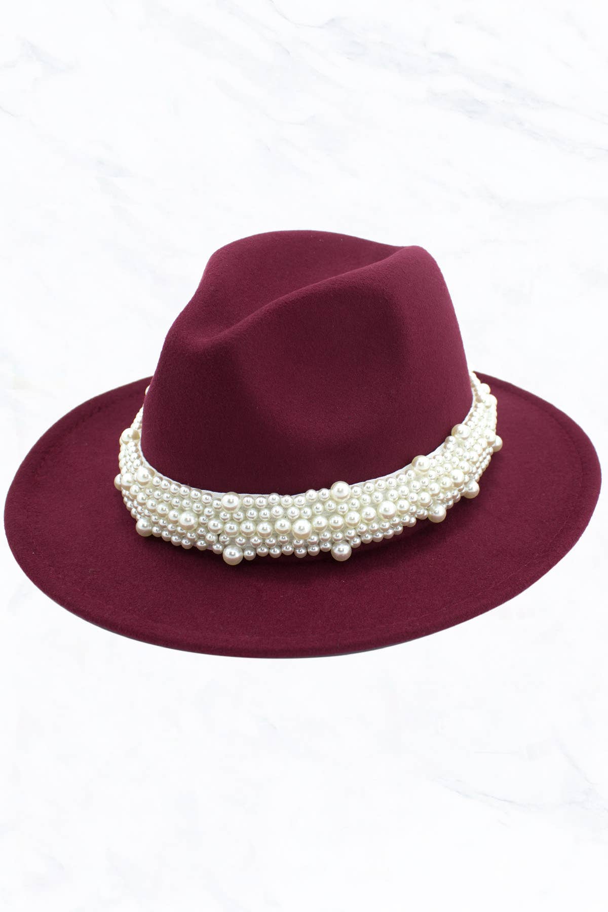 New Style Fashion Fedora Jazz Hat with Wide Pearl Belt