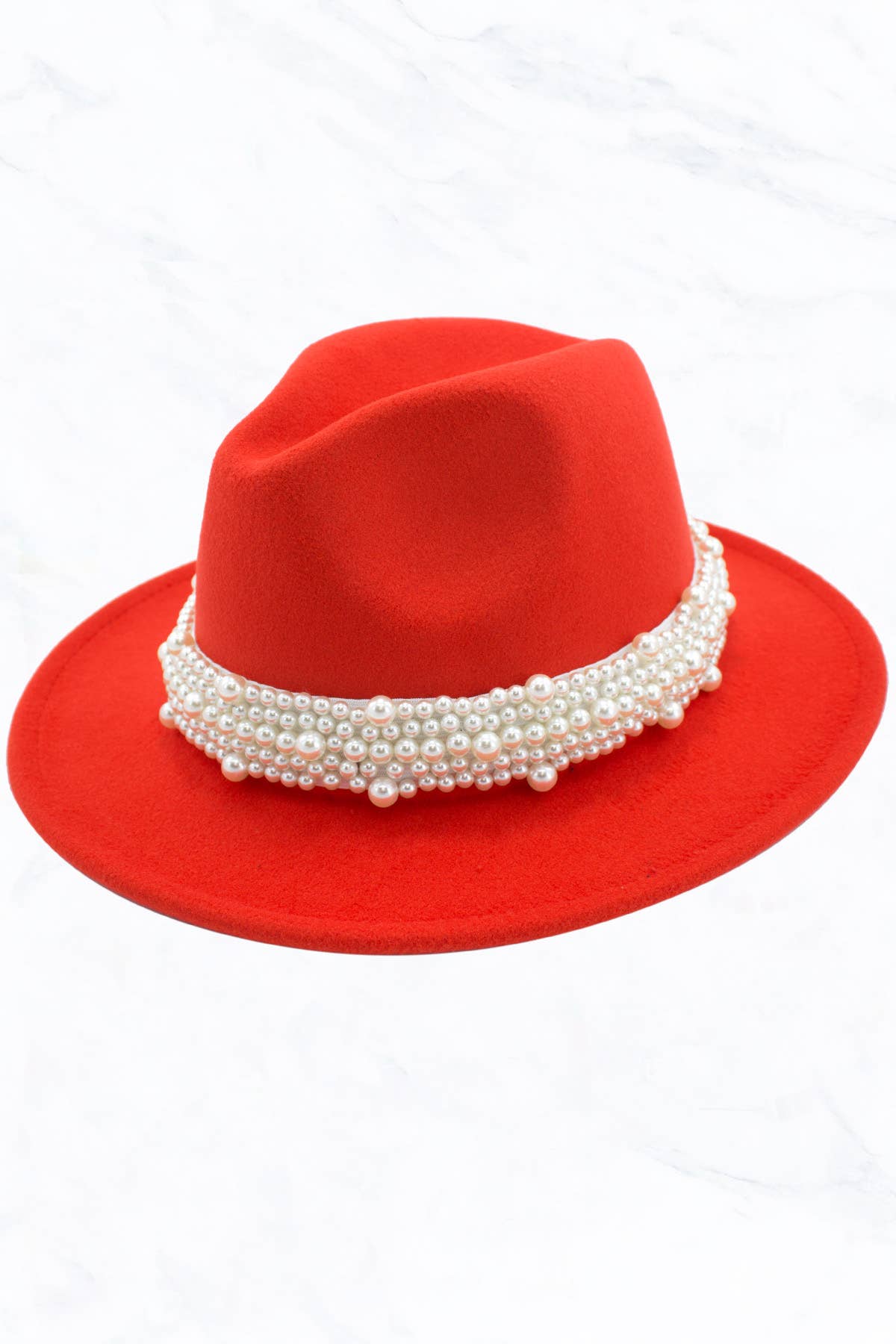 New Style Fashion Fedora Jazz Hat with Wide Pearl Belt