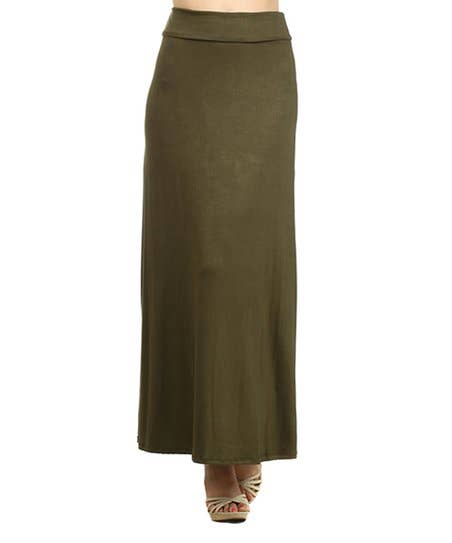 Flowing Stretch Rayon Maxi Skirt - Comfortable Everyday & Casual Wear