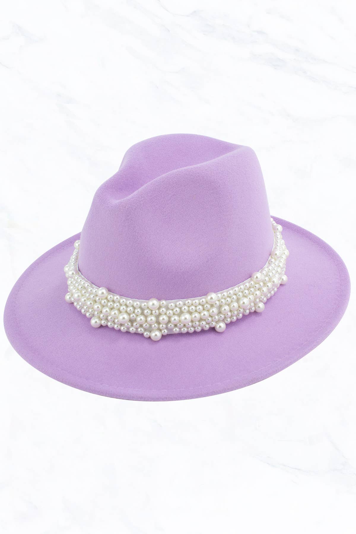 New Style Fashion Fedora Jazz Hat with Wide Pearl Belt