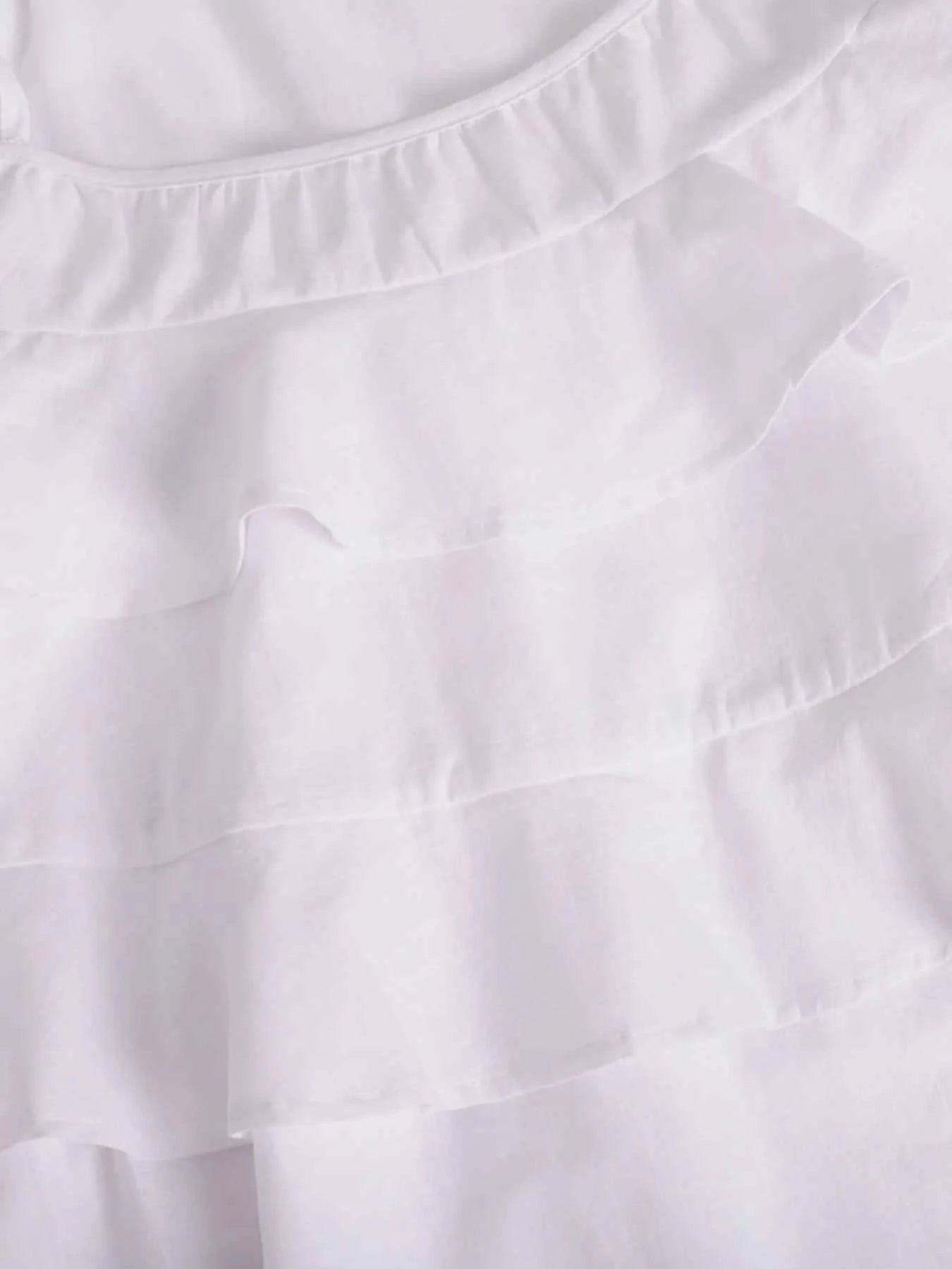 Ruffle Layered Tie Shoulder Cami Dress