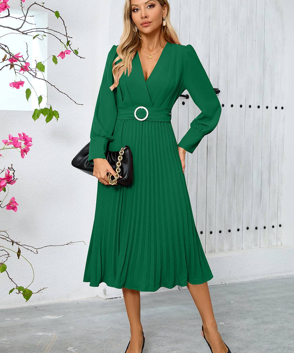 V-Neck Long Sleeve Dress for Every Occasion
