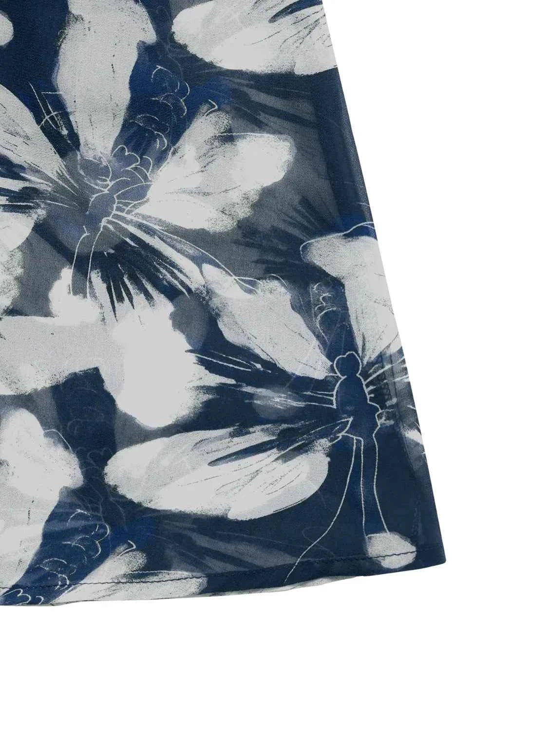 Printed Square Neck Midi Dress