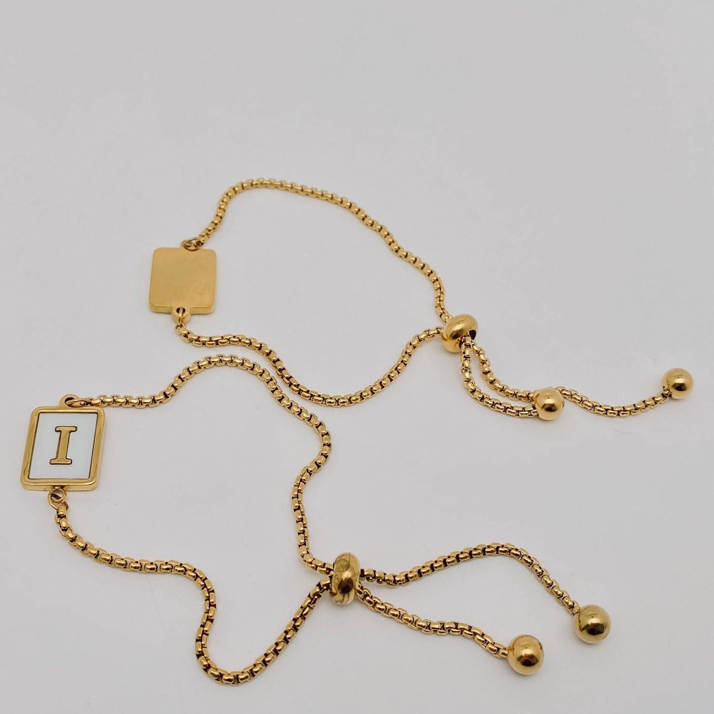 Gold-plated Shell Stainless Steel Initial Bracelets