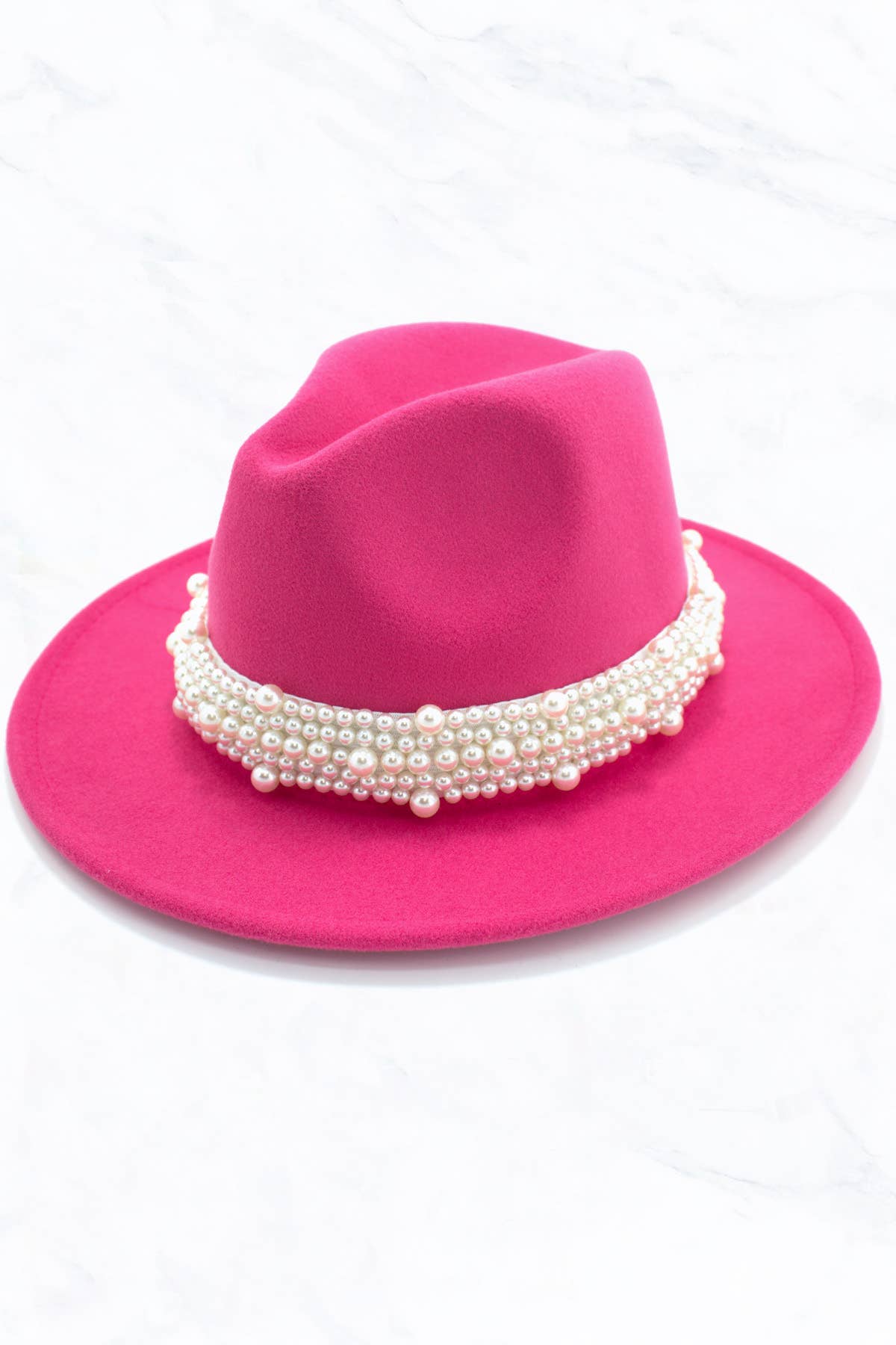 New Style Fashion Fedora Jazz Hat with Wide Pearl Belt