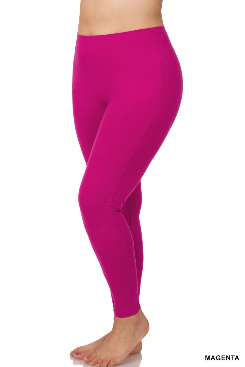 PLUS SIZE BETTER COTTON FULL LENGTH LEGGINGS - Passion of Essence Boutique